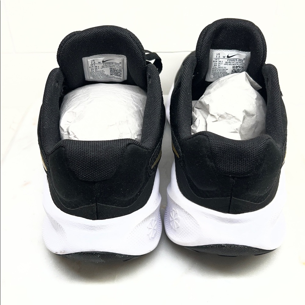 Nike Black & Gold Athletic Running Trainers - Picture 4 of 8